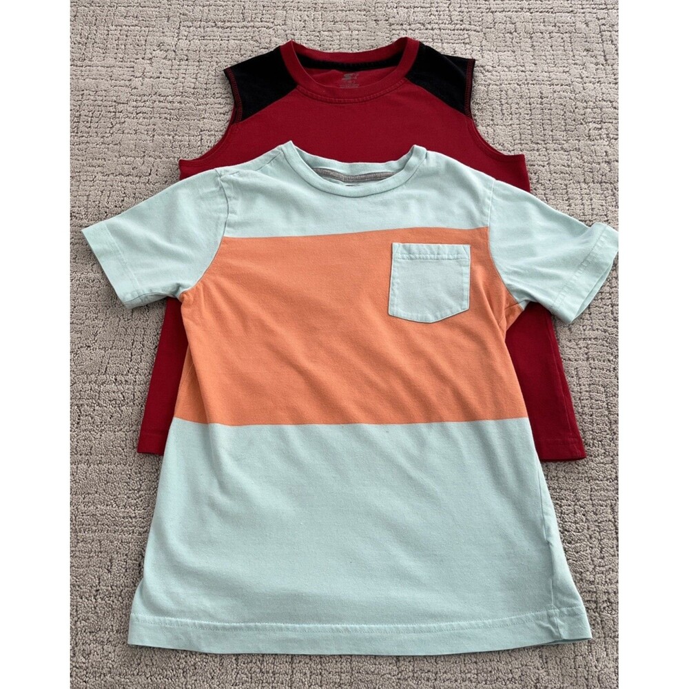 Lot Of 2 Boys Casual T Shirts Size Medium 8 Old Navy & Starter Brands.